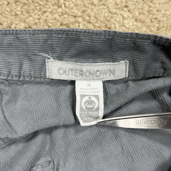 Outerknown Corduroy Pants Men’s Sz 38x30 Grey Casual Straight EUC - Picture 3 of 8